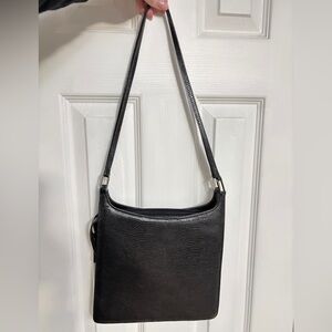 Stuart Weitzman Skinny Black Leather Shoulder Bag